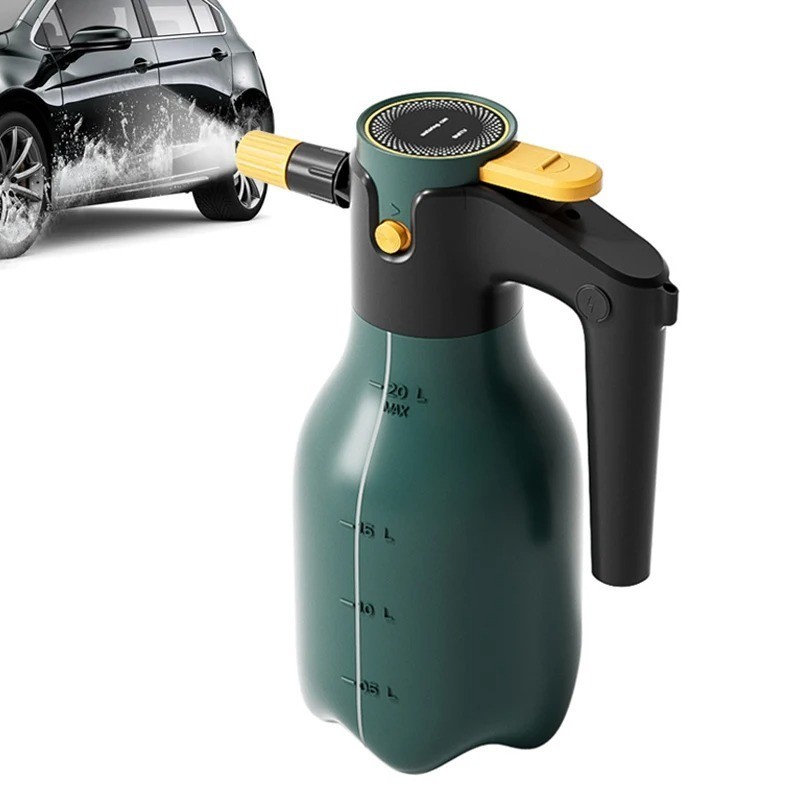 2L Electric Foam Sprayer 60° Adjustable Car Wash Foam Cannon Bottle