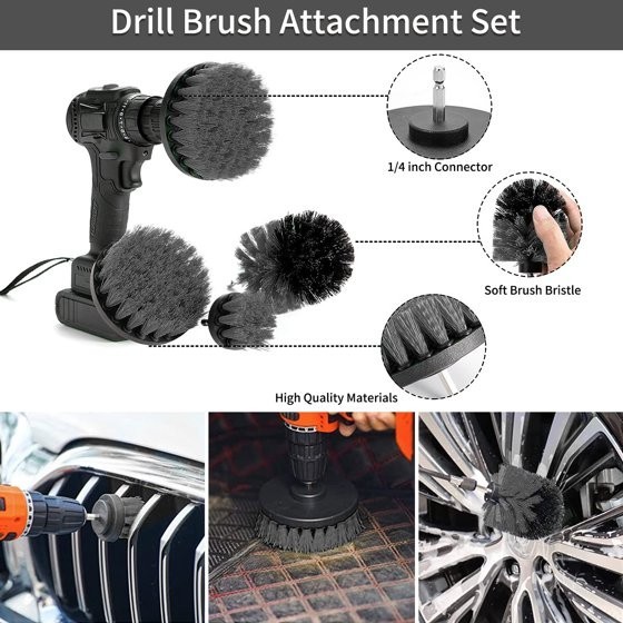 23Pcs Car Cleaning Wash Kit Interior Detailing Cleaner Kit with Brush Set