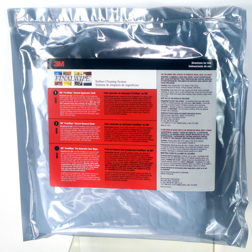 12 3M FinalWipe Solvent Removal Cloth