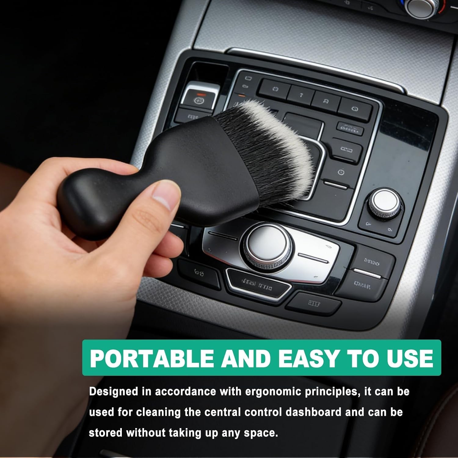 Complete 6PCS Auto Interior Cleaning Tools with Dual Head Vent Brush & Gel