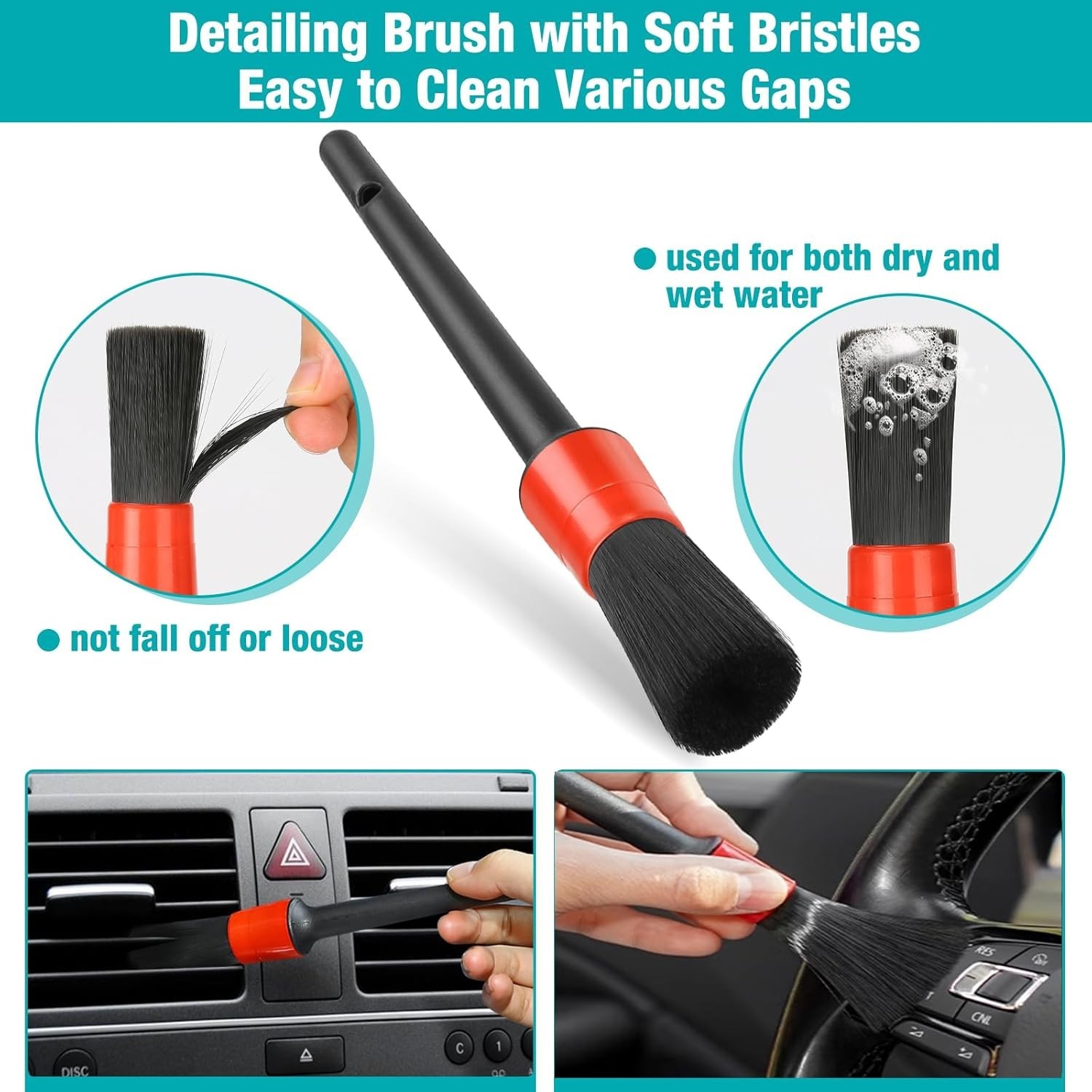Car Interior Dust Detailing Cleaning Gel and Brush Kit – Reusable & Effective