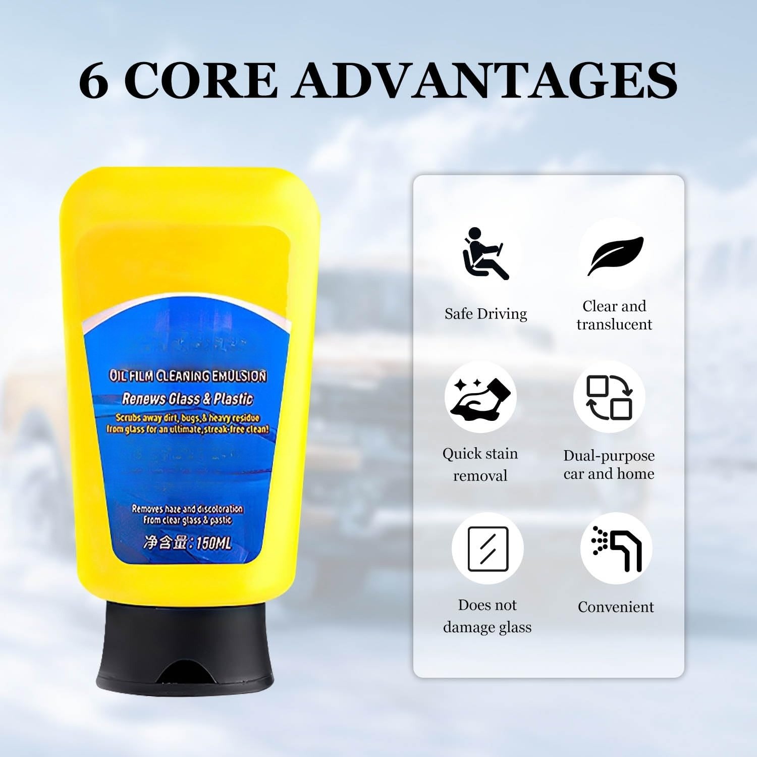 Oil Film Cleaning Emulsion,Oil Film Emulsion Glass Cleaner, Car Glass Oil Film