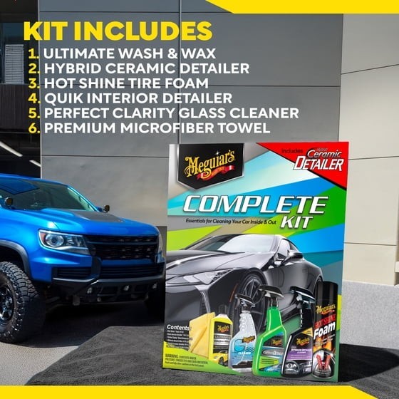 Meguiar’s Complete Car Care Kit, Car Detailing Gift Set for Car Lovers US