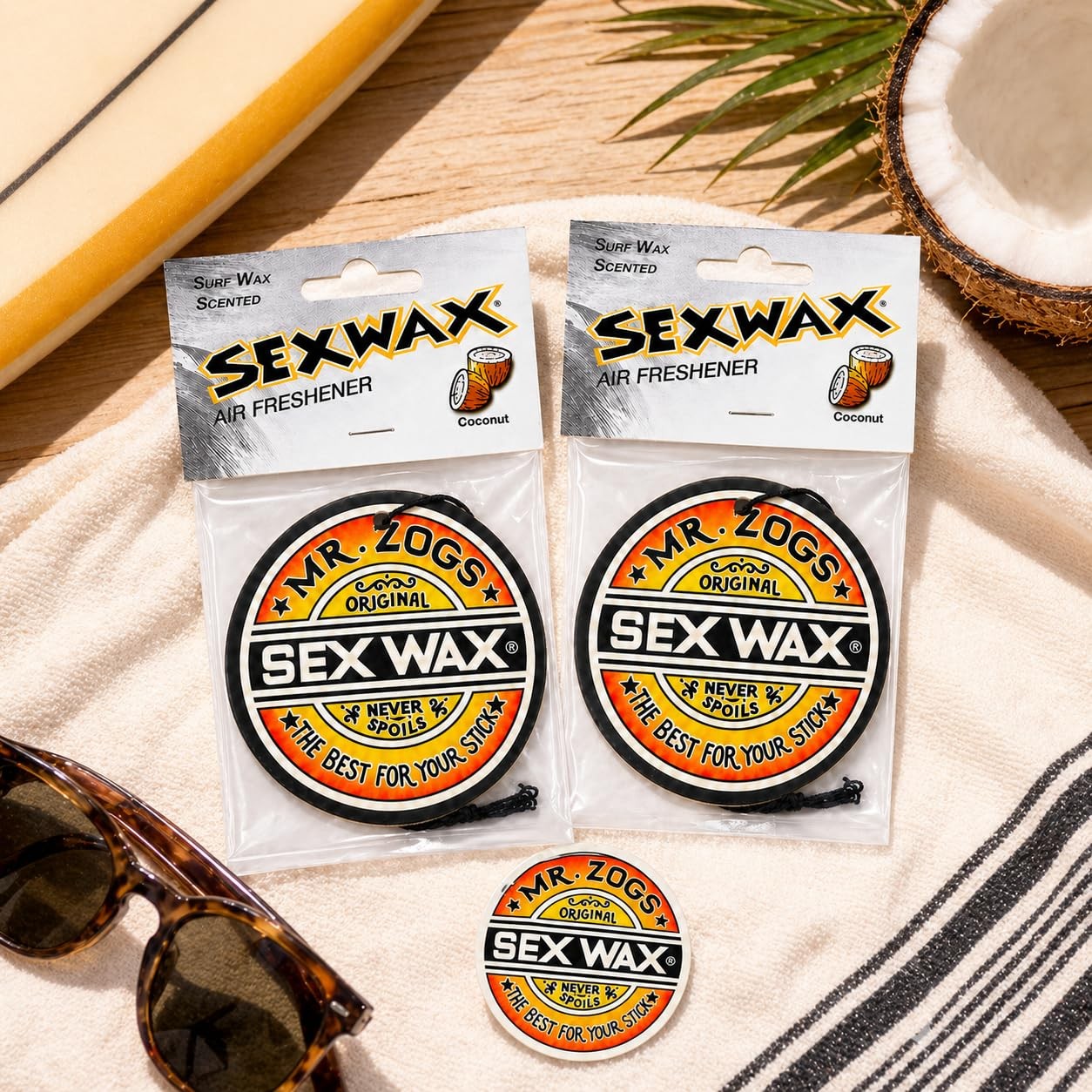SEX WAX Car Air Freshener | Hanging Long Lasting Scent Coconut