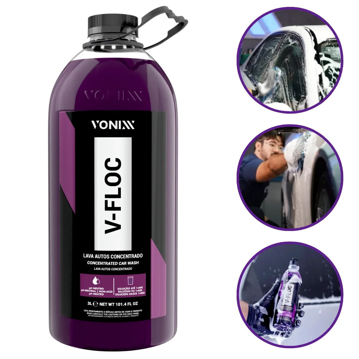 Vonixx V-Floc Concentrated Car Wash Shampoo – 3L