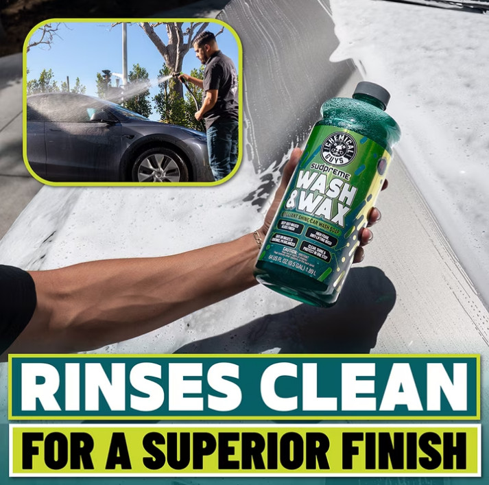 2 PACK Chemical Guys Sudpreme Car Wash & Wax, Extreme Shine Foaming, 64oz