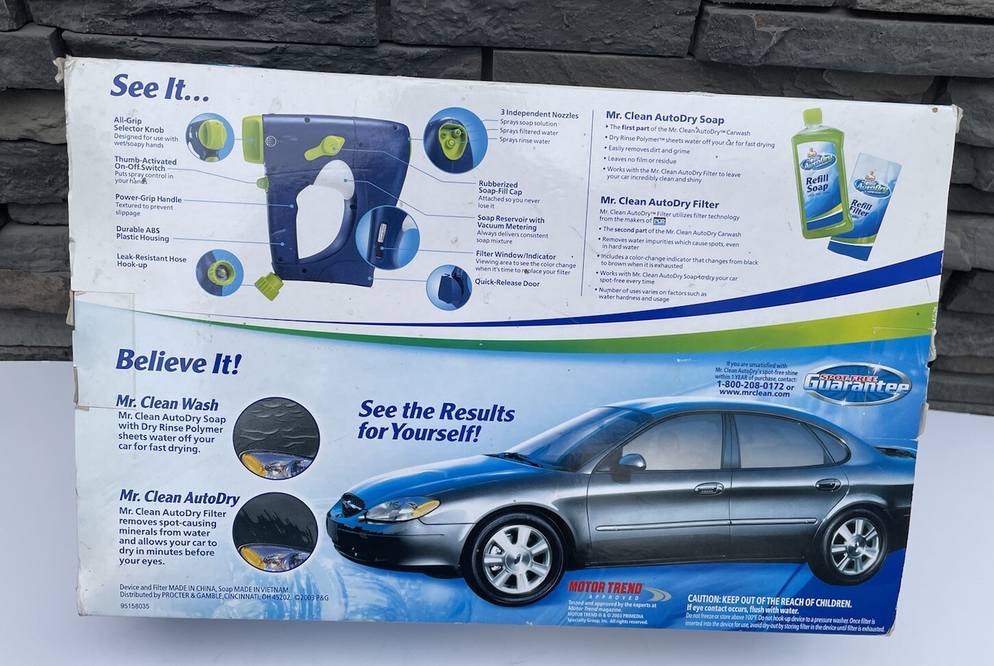 Mr Clean Auto Dry Car Wash Spray System W/ Soap & Starter Filter No Touch NEW