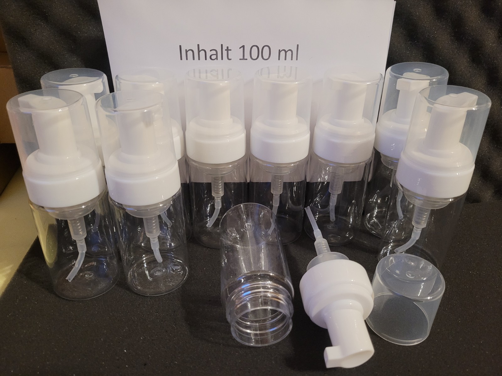 10x 100ml Foam Dispenser Bottle Foamer Dispenser Bottle Transparent New Product