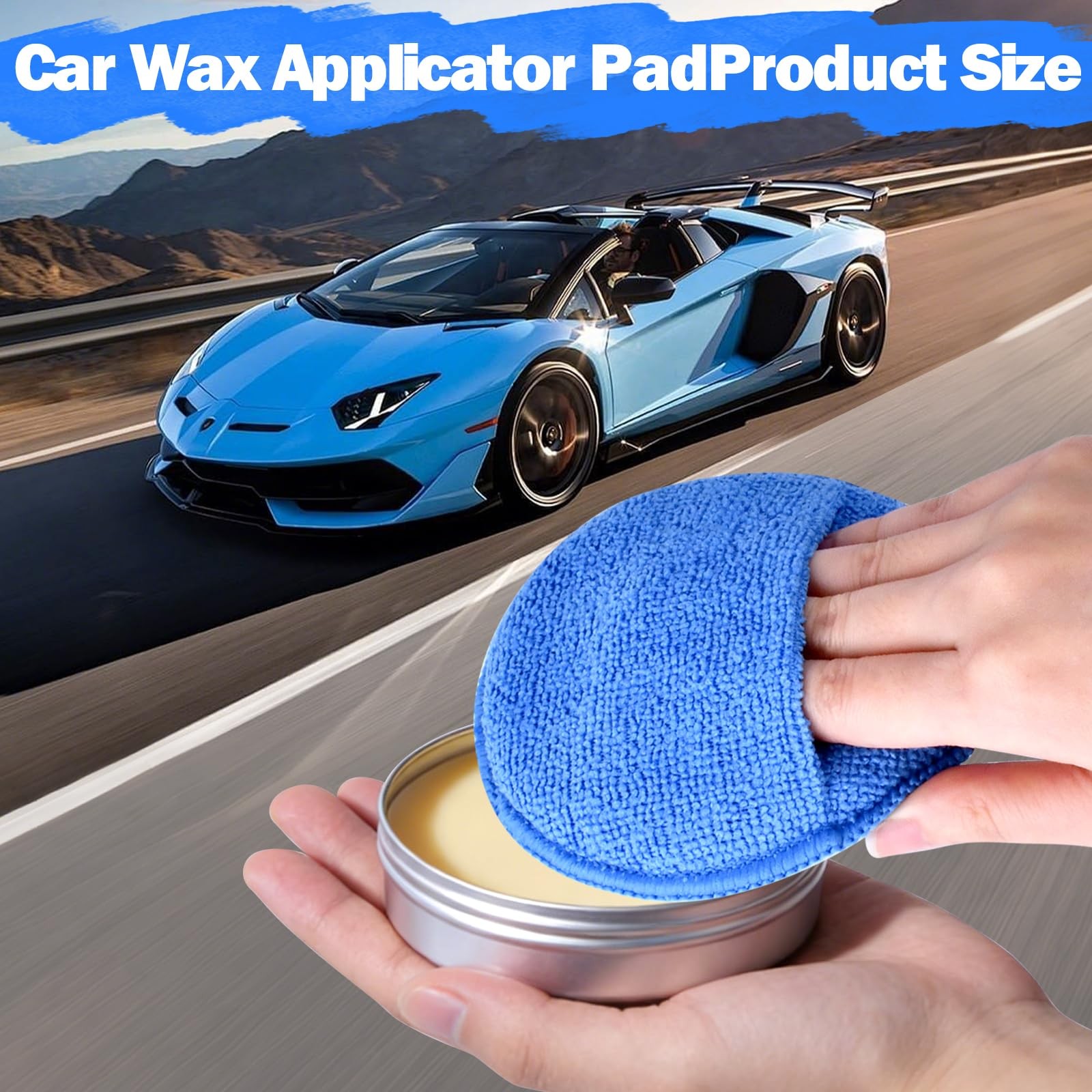12 Pack Microfiber Wax Applicator Pads with Finger Pocket,Foam Car 5 inch