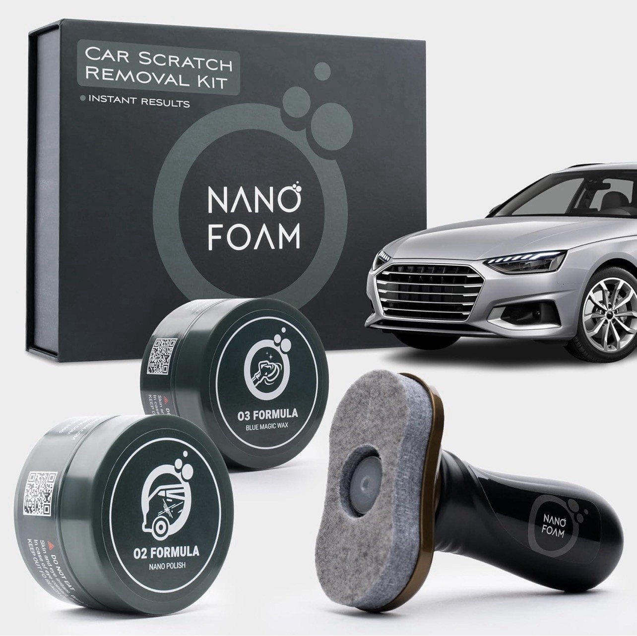 Nano Foam Car Scratch Remover Kit with O3 Formula For Vehicles Polishing