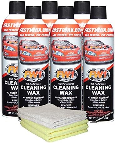 FW1 Car Wax & Waterless Wash 6 Pack 17.5oz – For Cars, Trucks, RVs