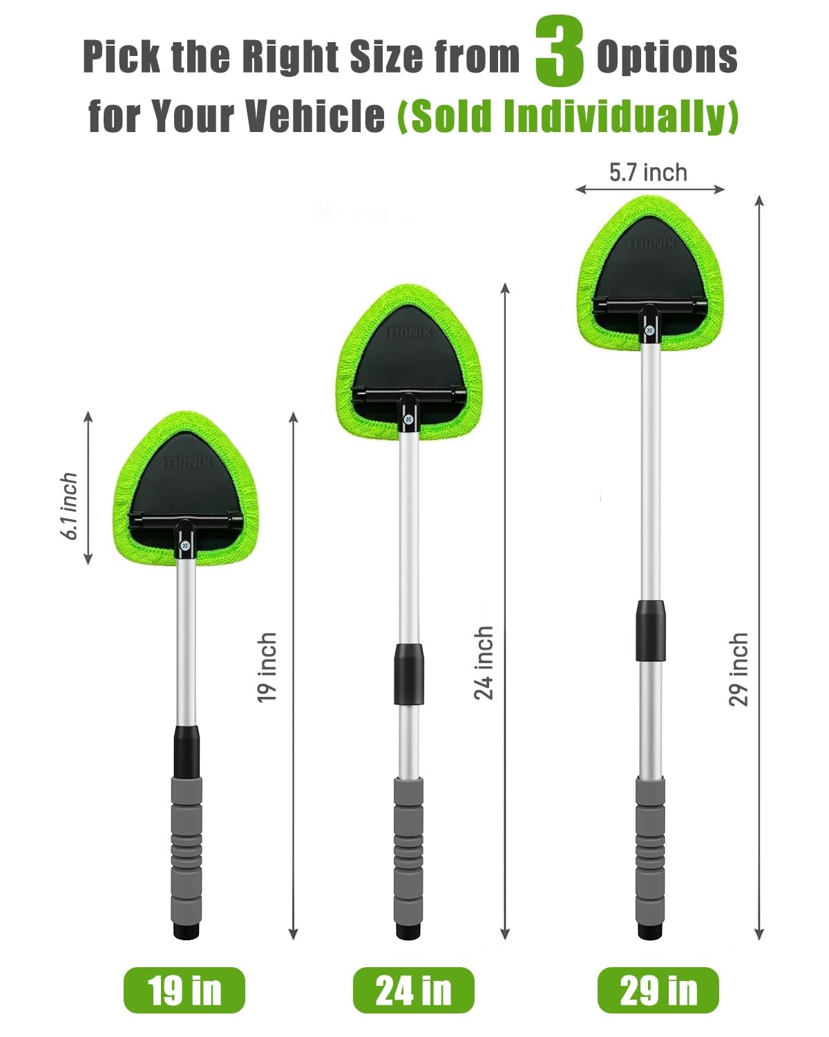 XINDELL 29-inch Windshield Cleaner Tool – Car Interior Window Cleaning Kit wi…