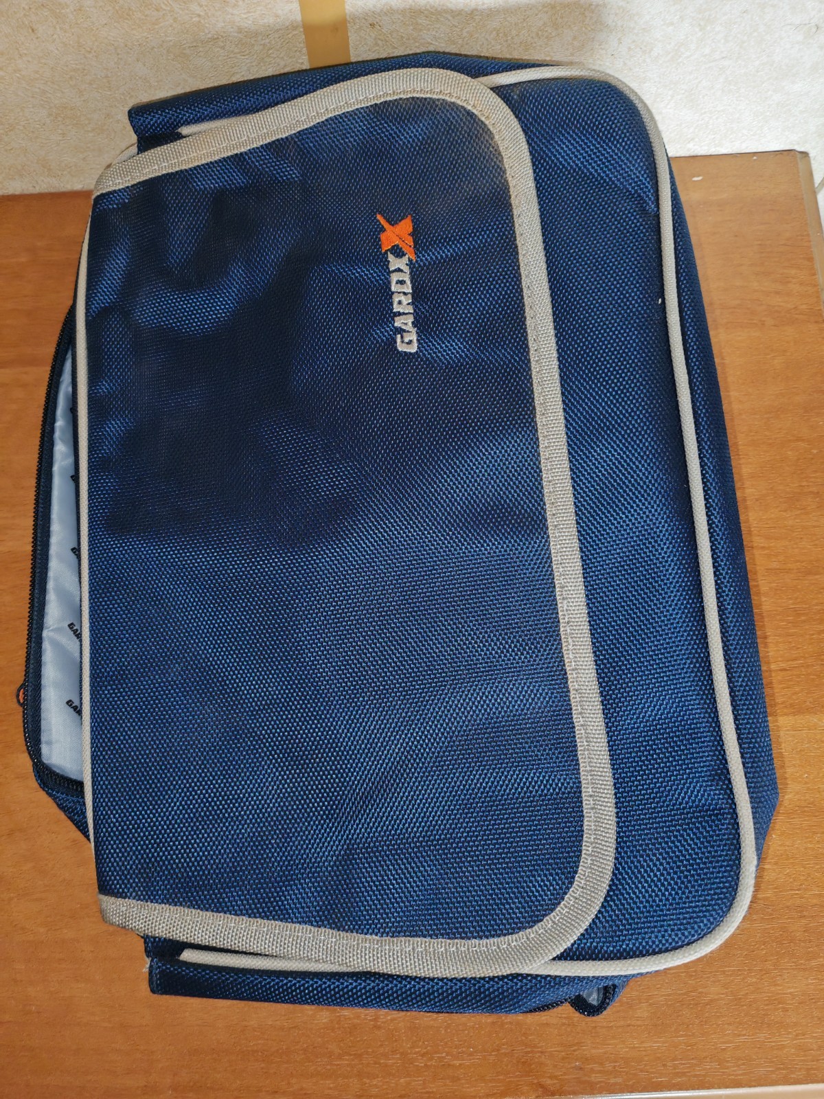 GardX Car Care Kit Bag Case ONLY – Navy Blue & Orange Mesh Organiser – Empty