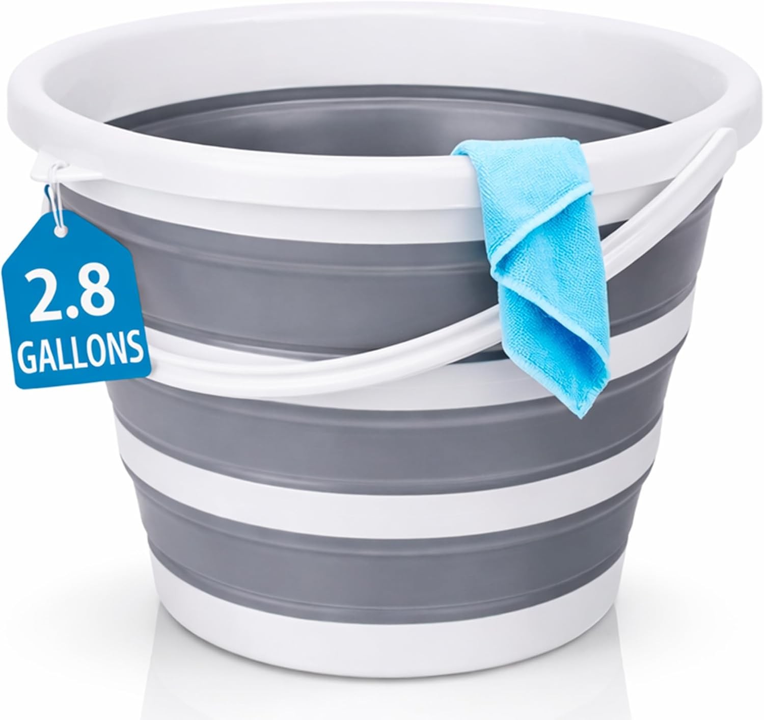 Collapsible Bucket with Handle 2.6 Gallons 10L Foldable Bucket