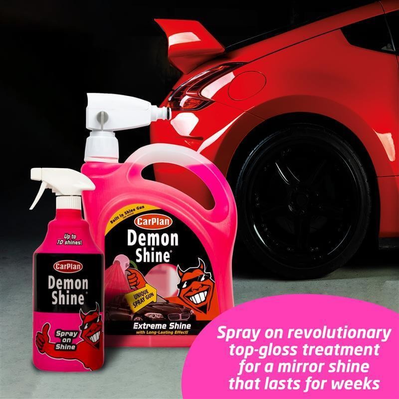 Carplan Demon Shine Spray On Shine Car Wax Polish Spray & Wipe 2L Gun
