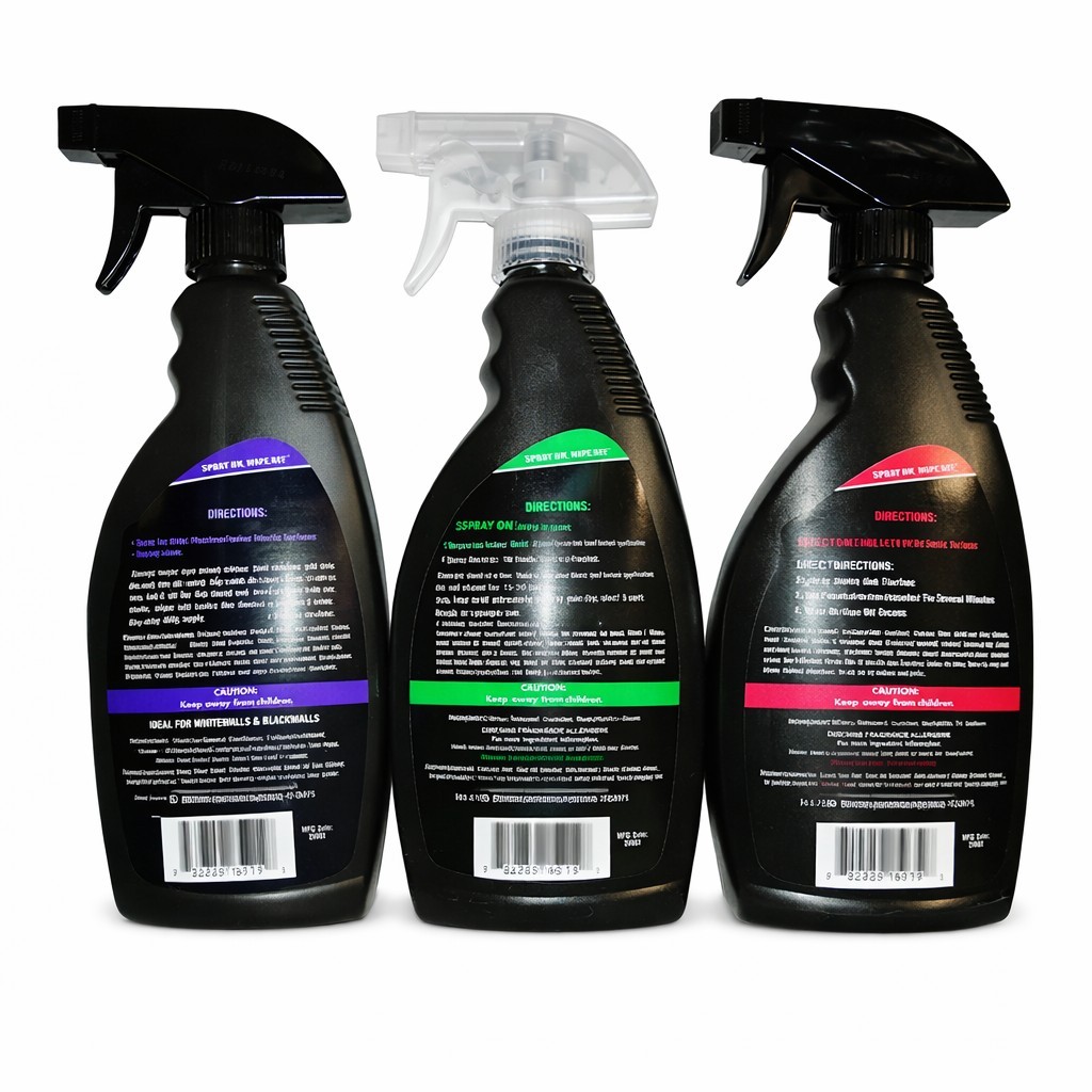 LAS TOTALLY AWESOME Car Care Kit Tire Shine Wheel Cleaner Protectant 3 Pk Bundle
