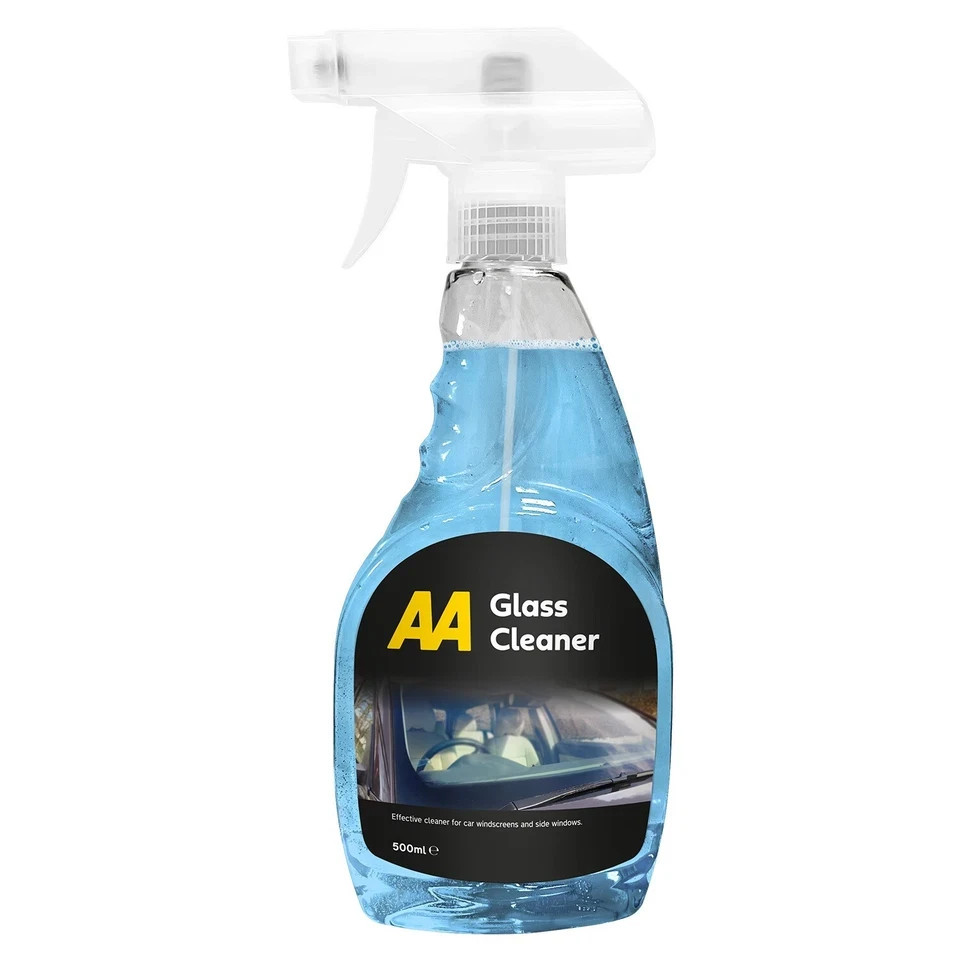 AA Car Cleaning Kit, 8-Piece with 4 Cleaners, 2 x Cloths, Sponge and 15L Bucket