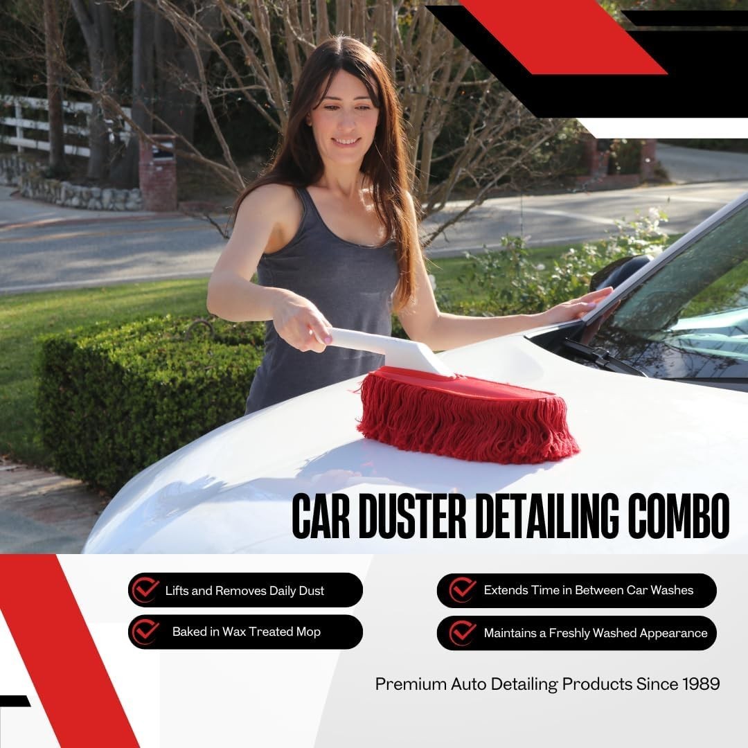 Ultimate Car Duster Kit with Plastic Handle – Efficient, Eco-Friendly Cleaning