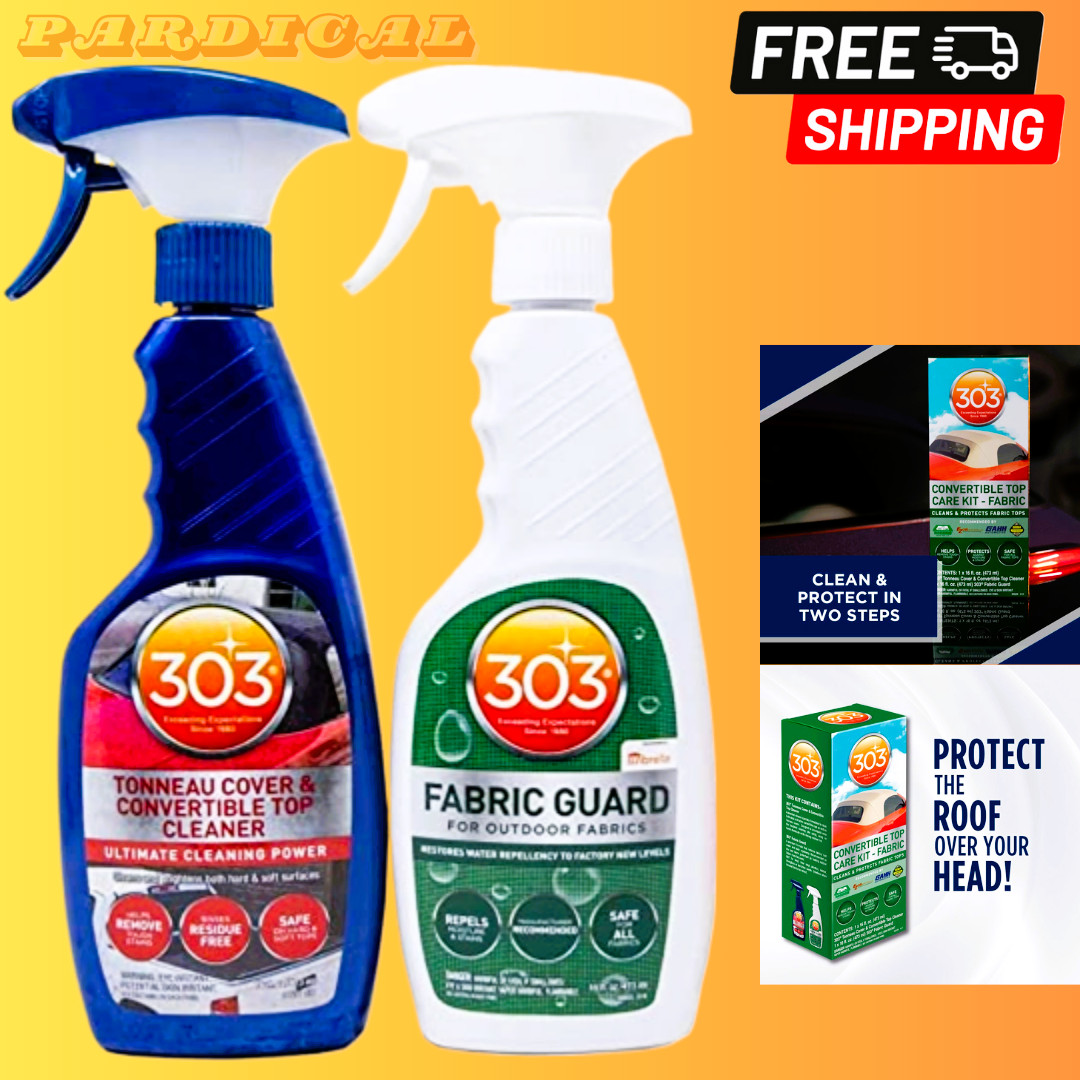 303 Products Convertible Fabric Top Cleaning and Care Kit, 2- Pack, 16 Fl Oz NEW