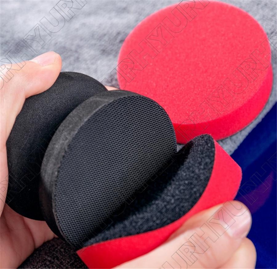 Car Hand Wax Applicator Pad Kit 3 Inch Dia Sponge Tire Dressing Applicator Pad
