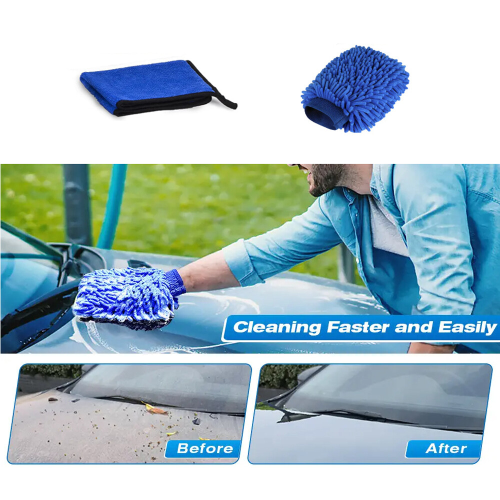 10PCS Car Wash Cleaning Tools Kit Automobile Detailing Brush Dash Duster H7J1
