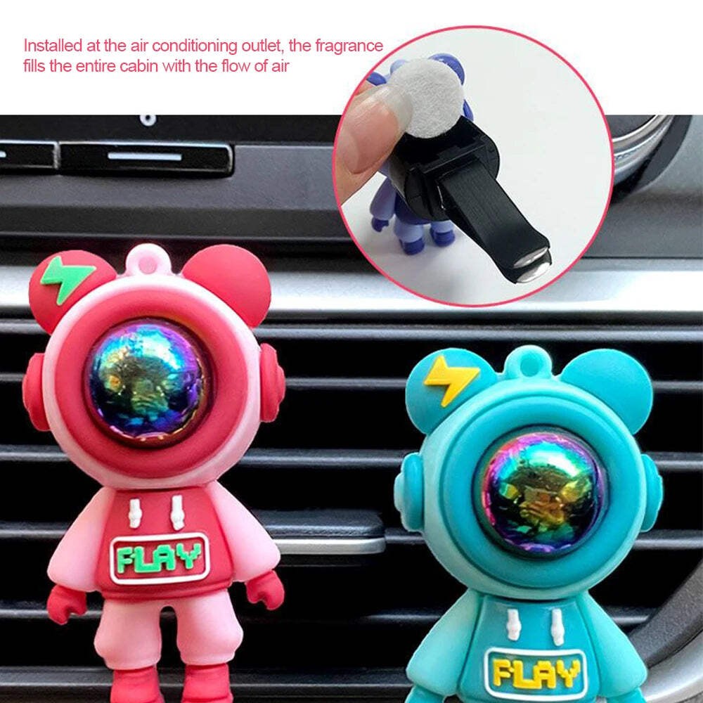 Car Air Outlet Perfume Clip Cartoon Astronaut Freshener Conditioning SUV Truck