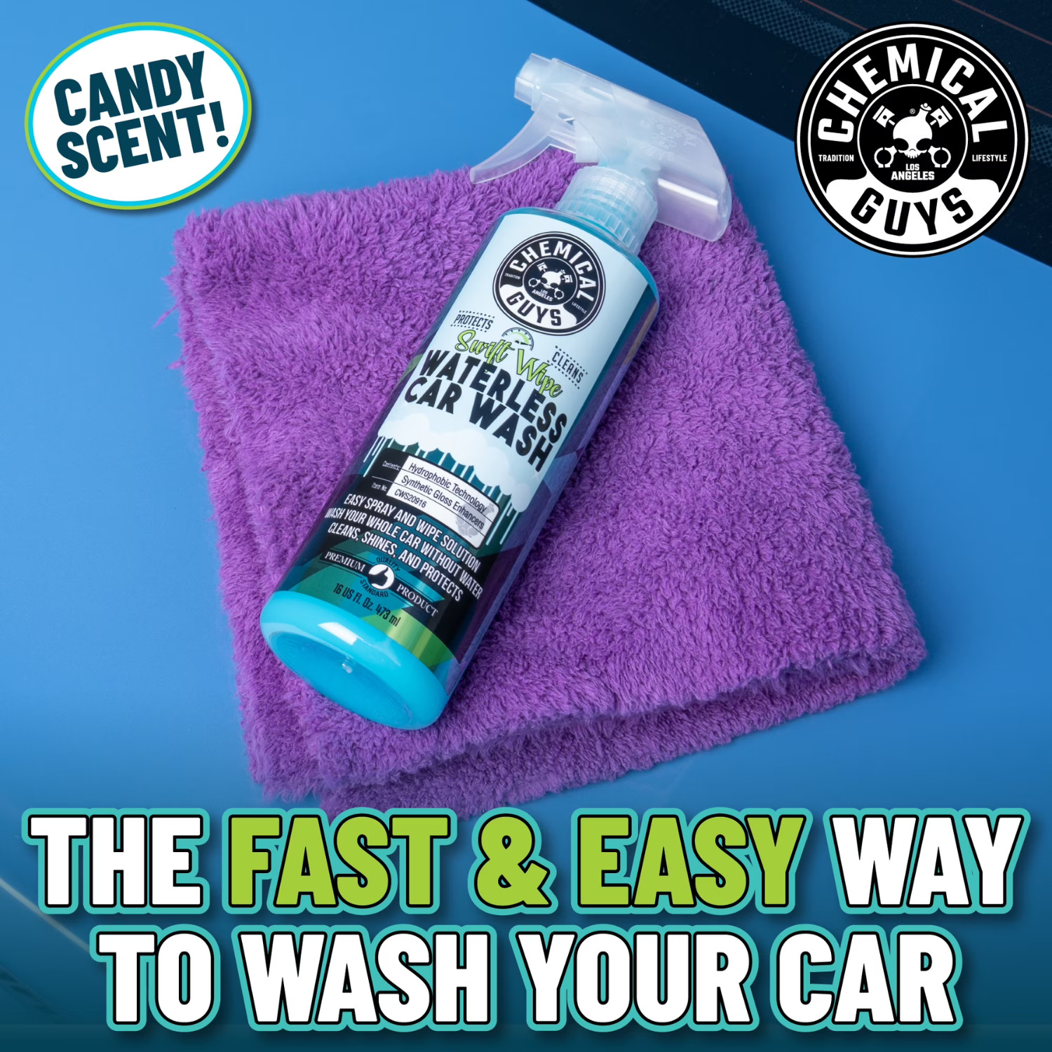 (2 pack) Chemical Guys Swift Wipe Waterless Car Wash, 16 oz
