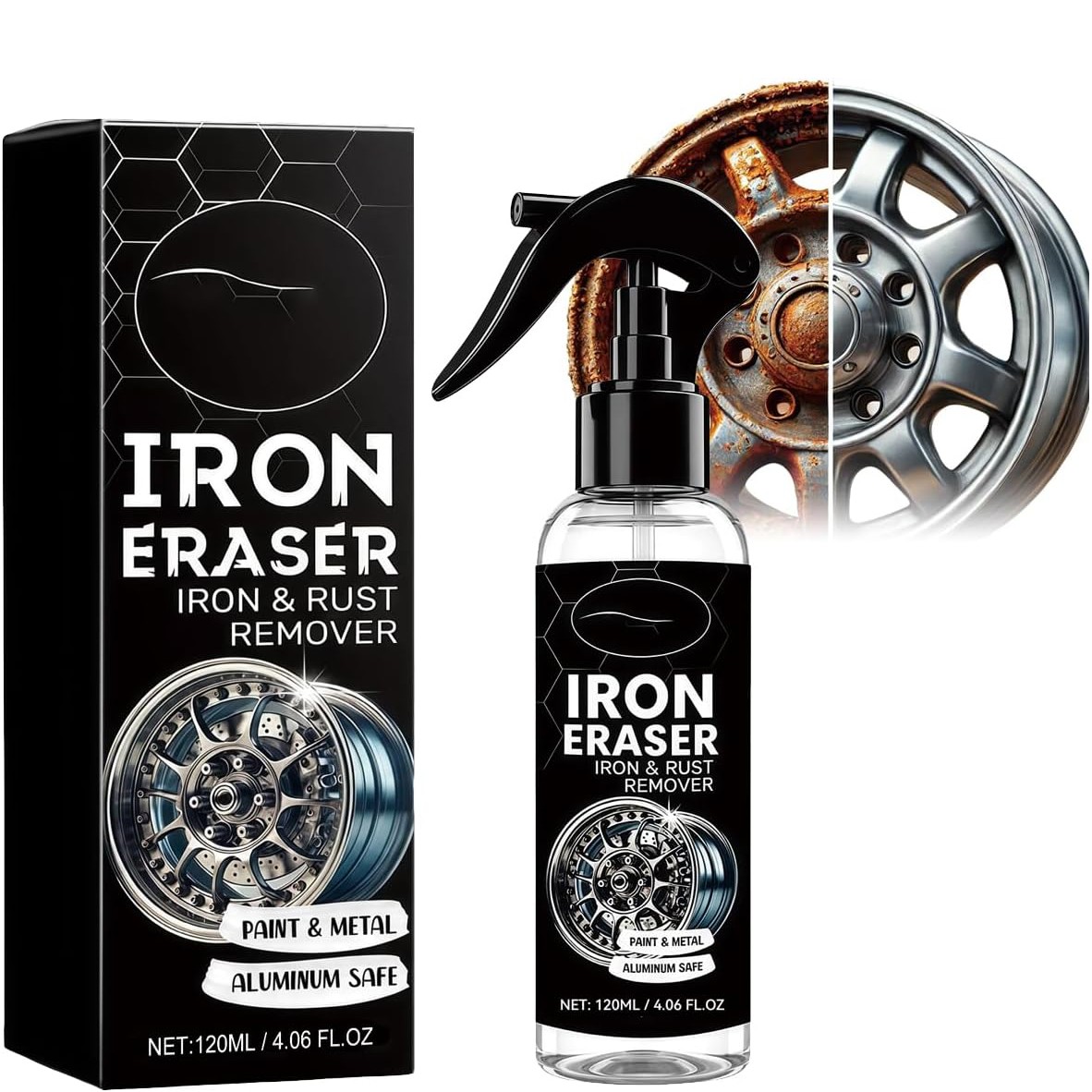 Iron Eraser Rust Remover Spray Car Wheel Paint Brake Dust Fast Cleaner New 2026