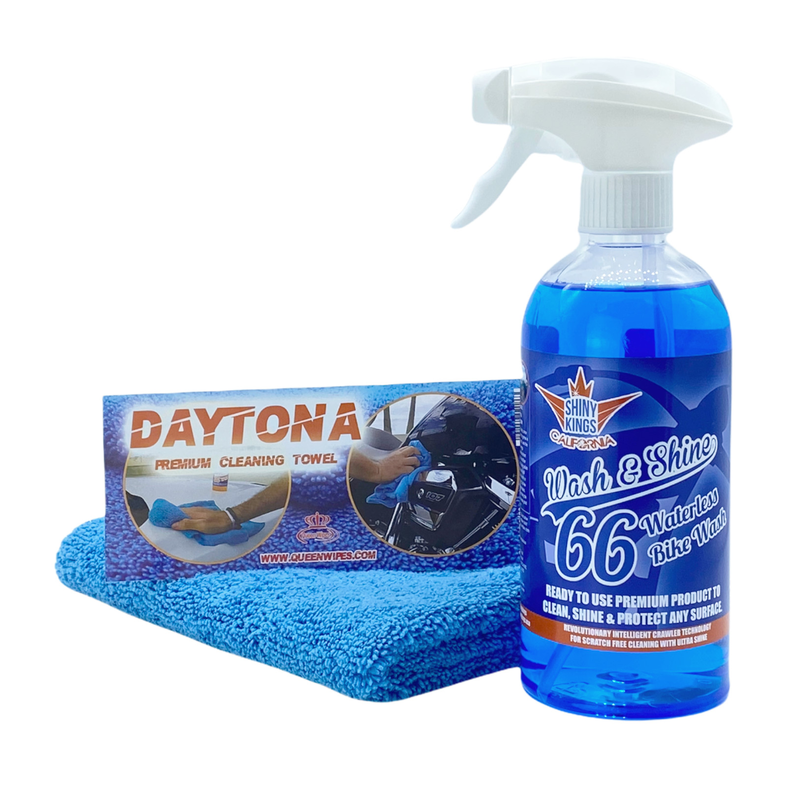 Motorcycle Cleaner Wash&Shine 66 Waterless Motorcycle Wash 16.9 fl.oz + 1 towel