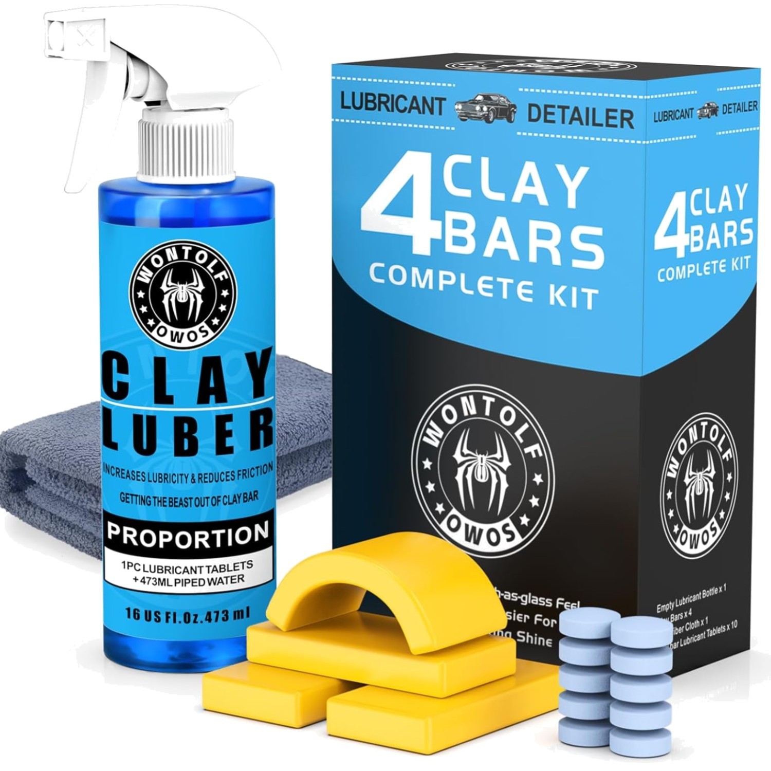 Clay Bar Kit, Complete Clay Bars Auto Detailing Clay Luber Lubricant Car Wash…