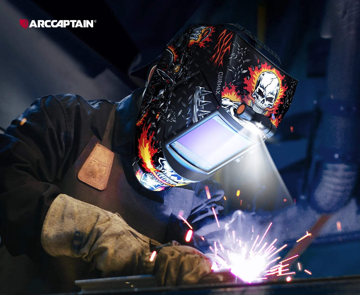 Welding Helmet ARCCAPTAIN Auto Darkening Welders With Light For MIG MAG SUV