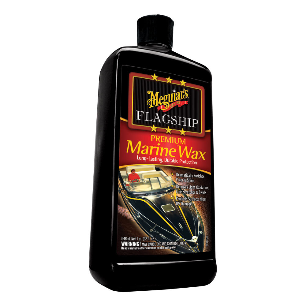 Meguiars Flagship Premium Marine Liquid Wax Polish Long Lasting Boat RV 32oz