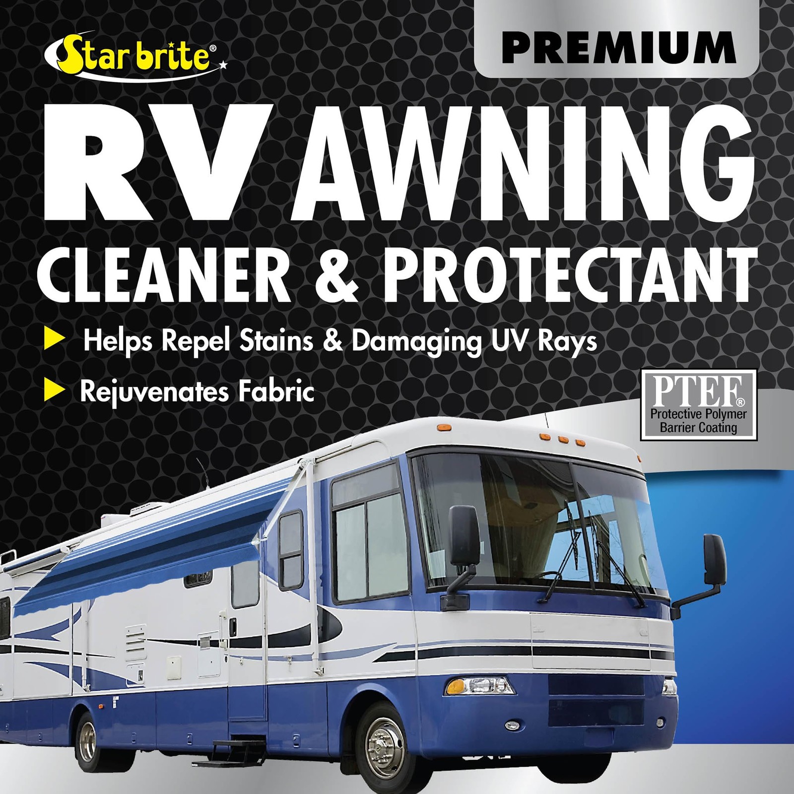 STAR BRITE Premium RV Awning Cleaner & Protectant Spray – Powerful Stain Remover