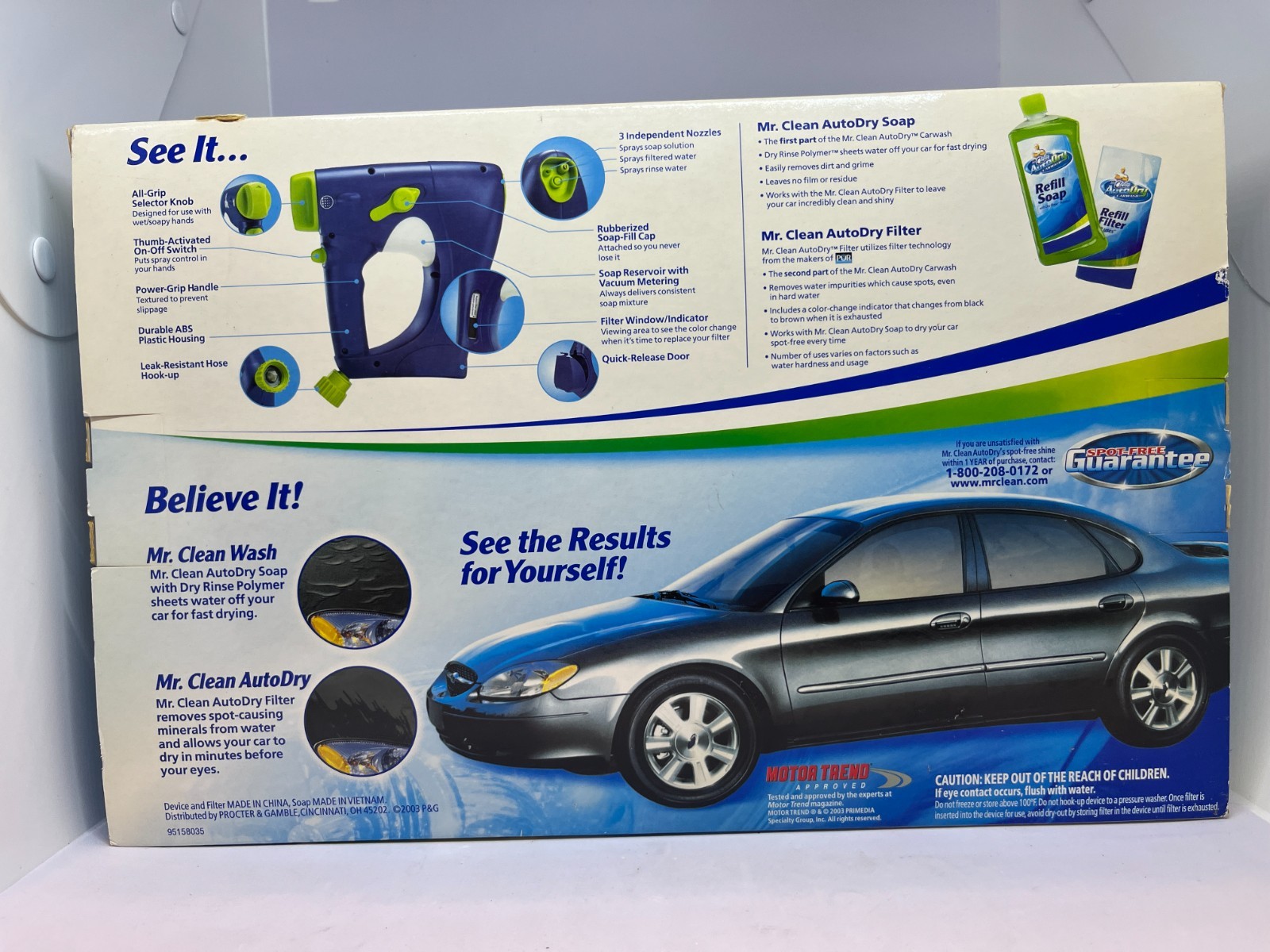 Mr. Clean AutoDry Car Wash System Starter Kit With Soap And Filter New In Box