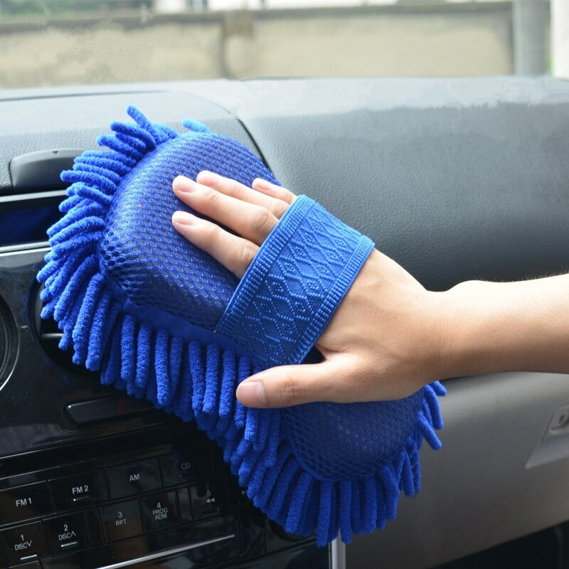 Sponge Towel Car Cleaning Brush Microfiber Cleaning Car Wash Gloves Cleaner Tool