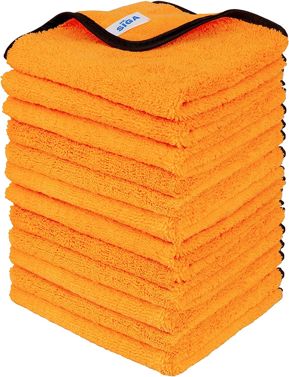 MR.SIGA Professional Premium Microfiber Towels for Cars, Dual-Sided Car Washing