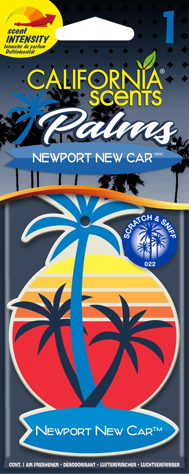 1x California Scentsr California Scents Palms Air Freshener – Newport NEW CAR