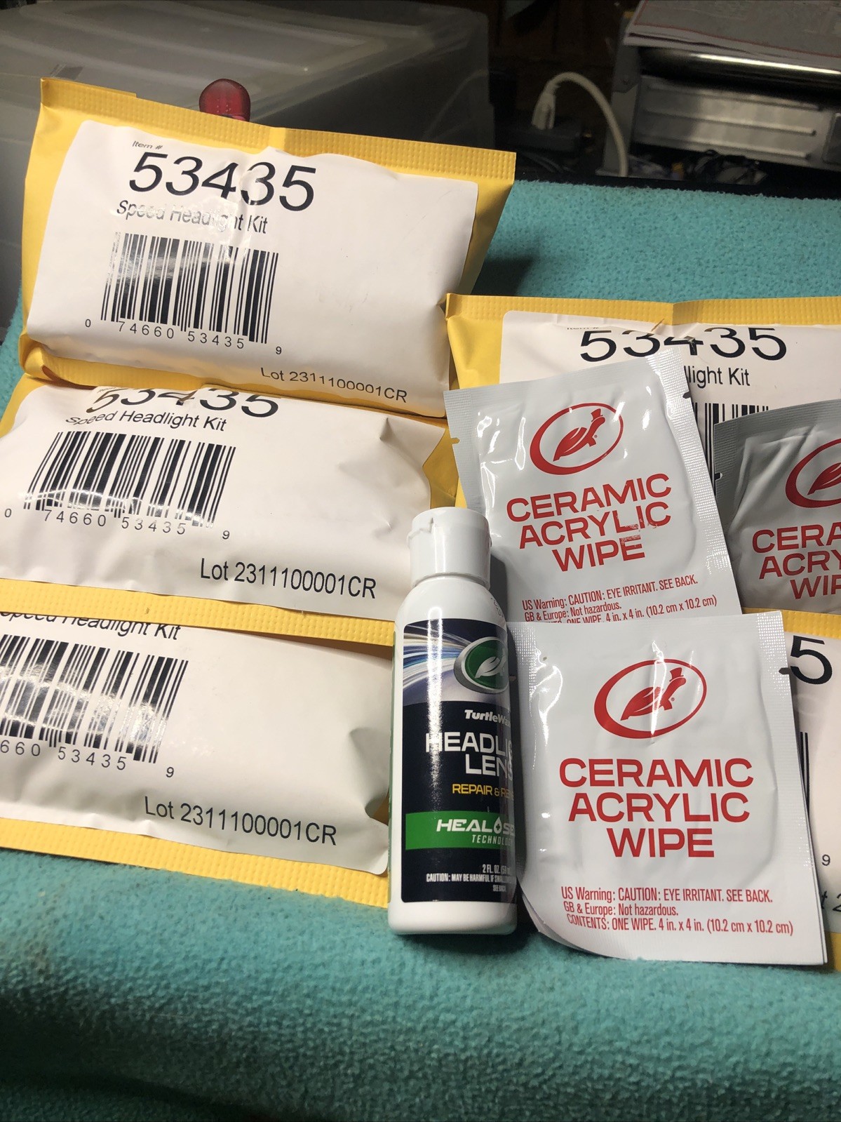 Case Of Turtle wax Headlight Lens Heal / Seal 6-packs