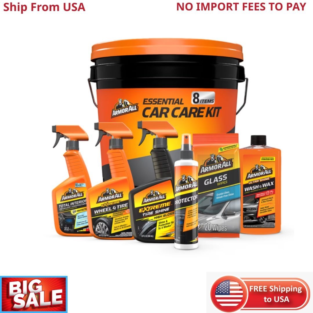 Armor All Car Cleaning Kit, 8-Piece Set New