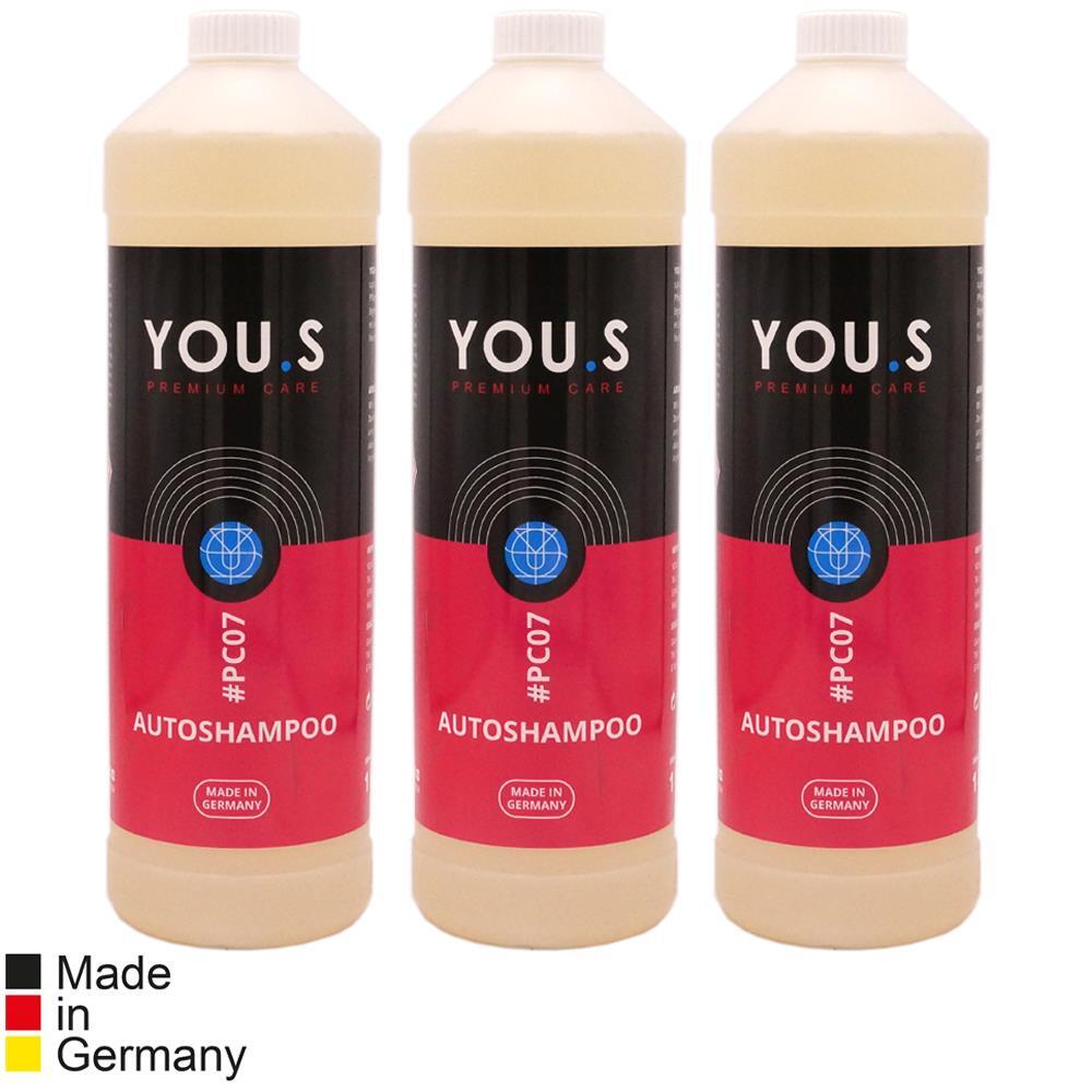 You.S Car Shampoo Car Wash Foam Concentrate Biodegradable – 3x 1 Liter