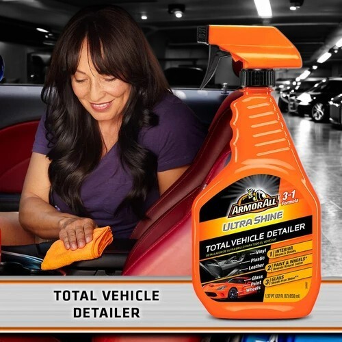 Armor All 3 in 1 Ultra Shine Detailer 22oz Car Cleaner Spray Wax Protect Pk of 2