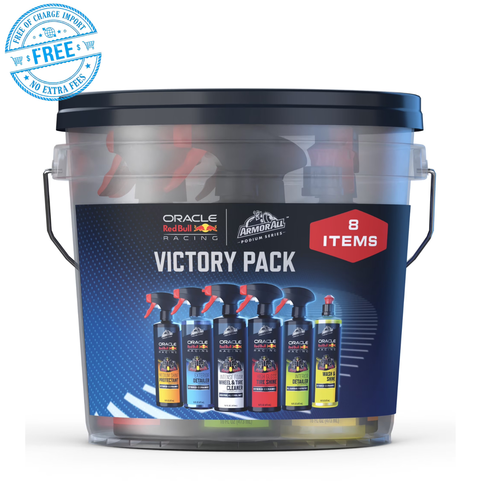 8-Piece Bucket Armor All Podium Series Victory Pack Car Detailing Kit Easy Clean