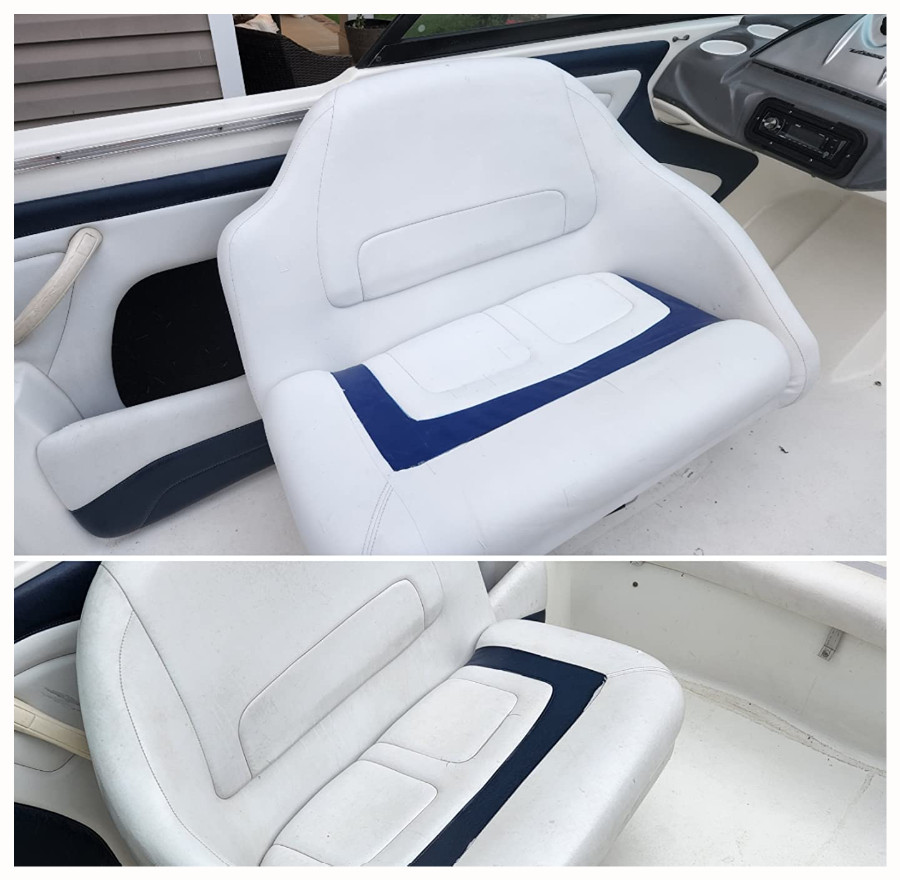 White Marine Car Seats Restore Spray Paint Leather Vinyl Fabric Hard Plastic 2PK