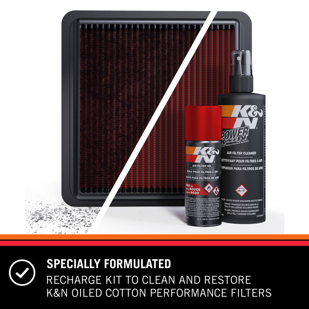 K&N Air Filter Care Service Kit 6.5 oz Aerosol Can 12 oz Power Kleen 99-5000