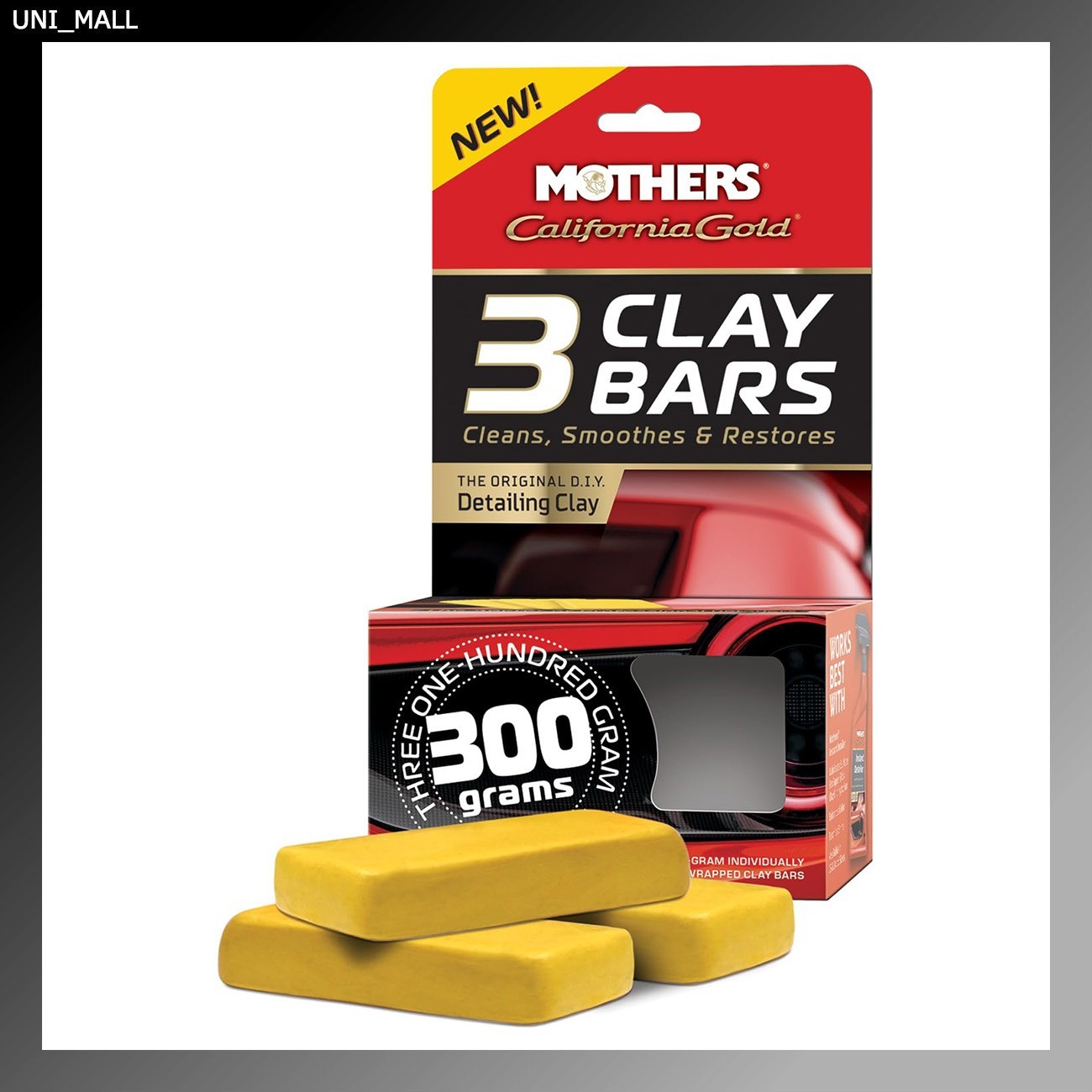 Mothers 07242 California Gold 3 Clay Bars 100g Each – Paint Decontamination