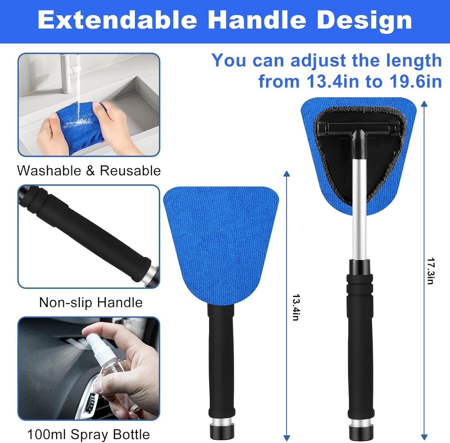 Windshield Cleaner Tool, 14Pcs Car Interior Cleaning Kit, Car Detailing Kit