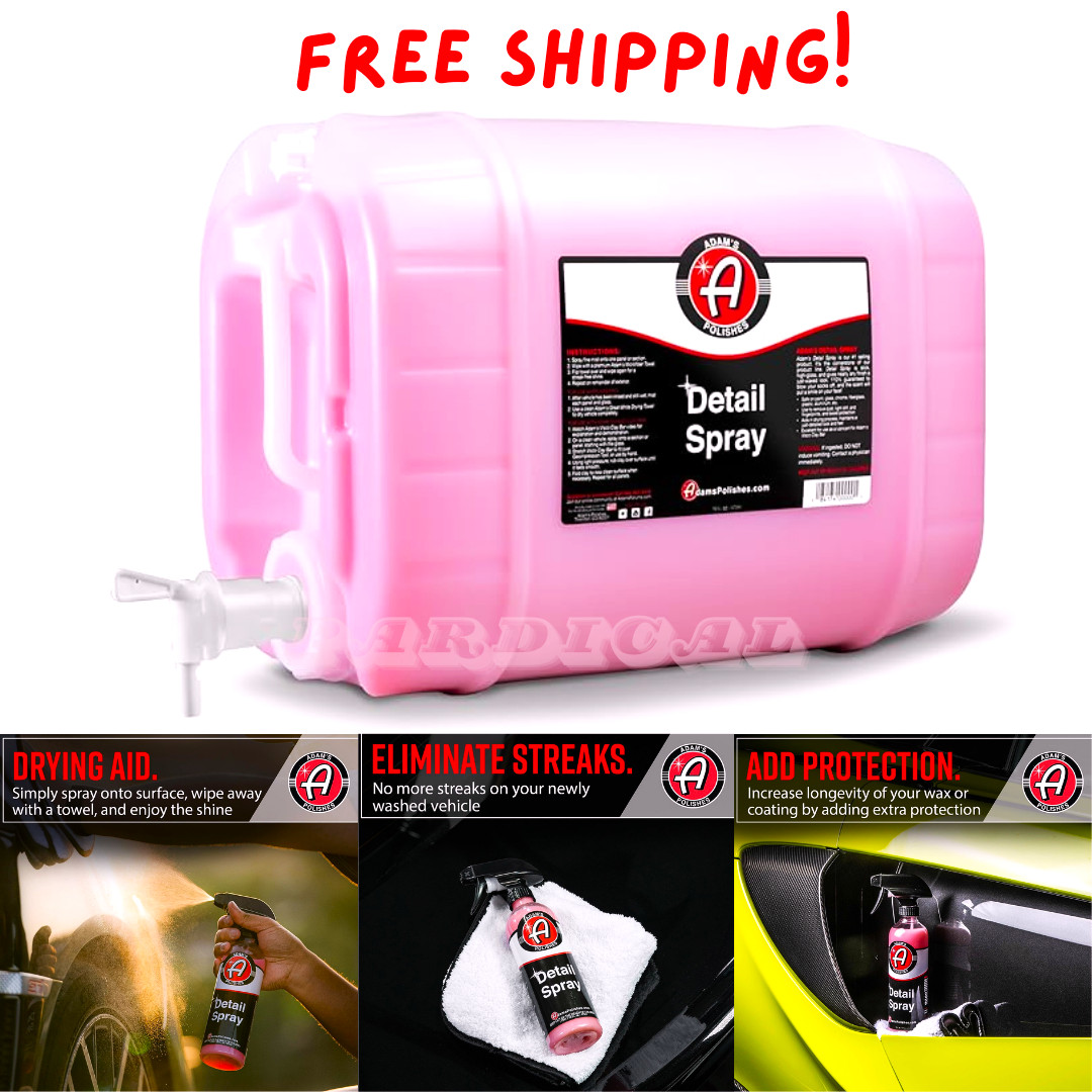 Adam’s Polishes Detail Spray 5 Gallon – Quick Waterless Detailer Spray for Car