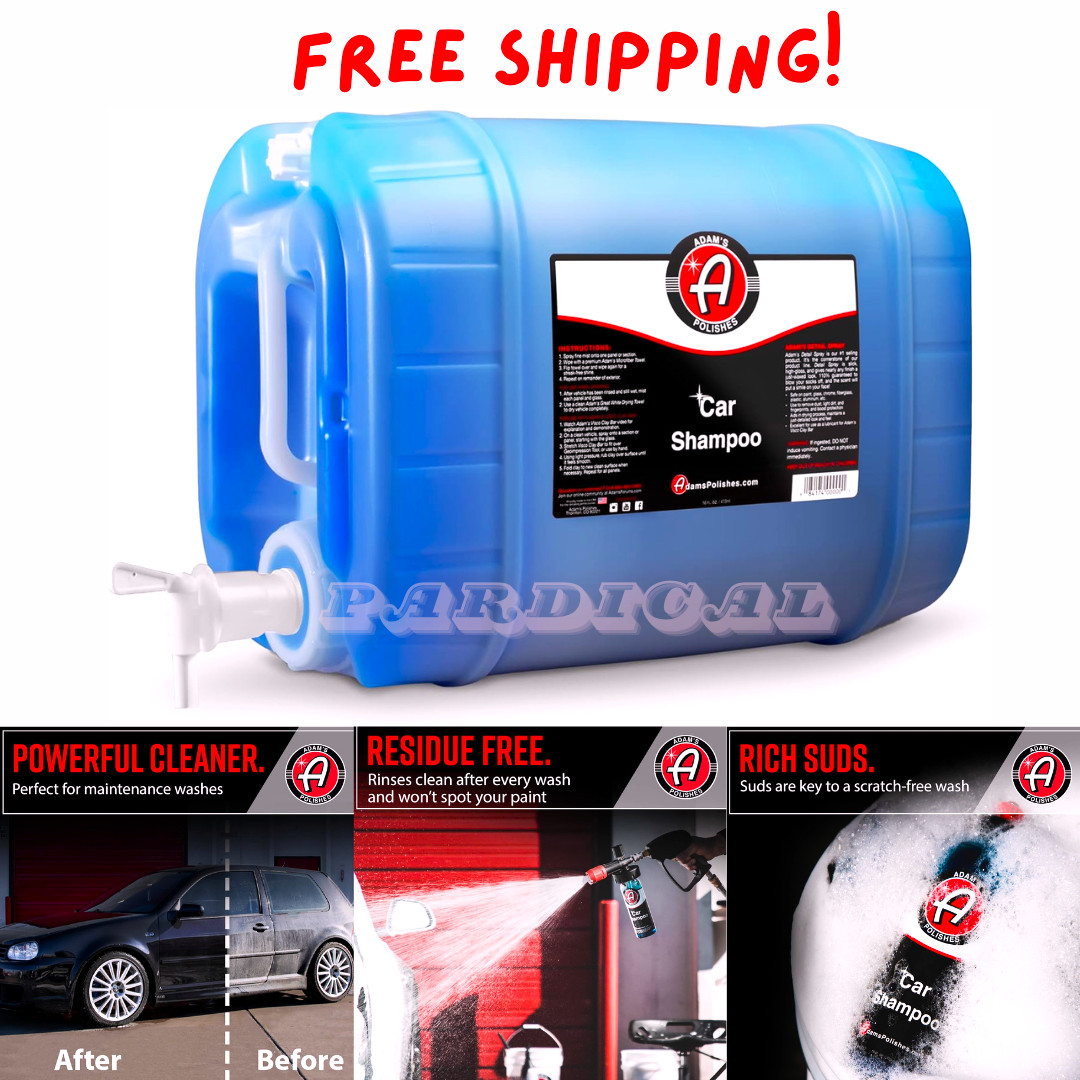 Adam’s Polishes Car Wash Shampoo 5 Gallon – pH For Snow Foam Cannon, Foam Gun, P
