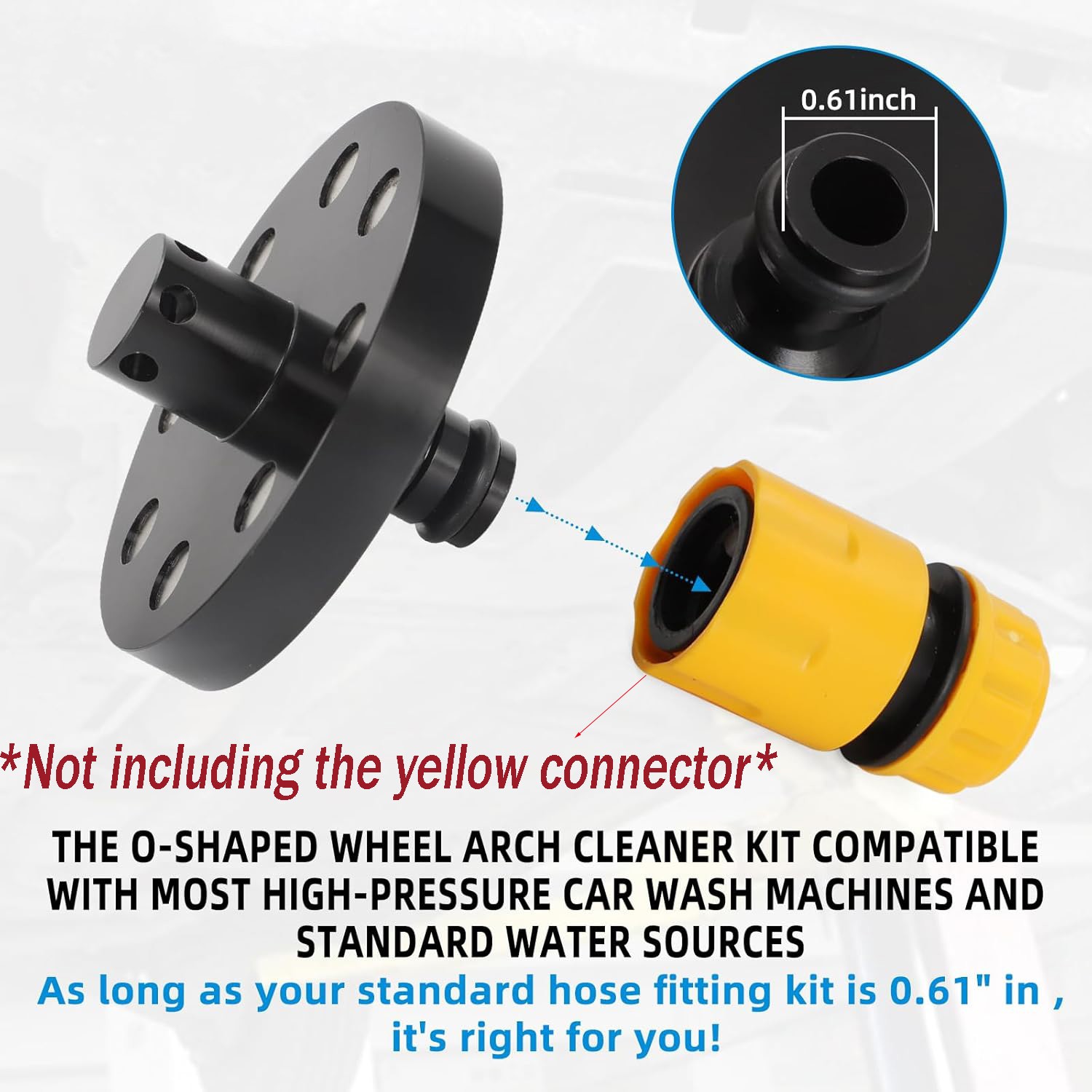 Chassis Cleaner Washer Flusher O-ring Standard Hose Fitting Magnets US Aluminum