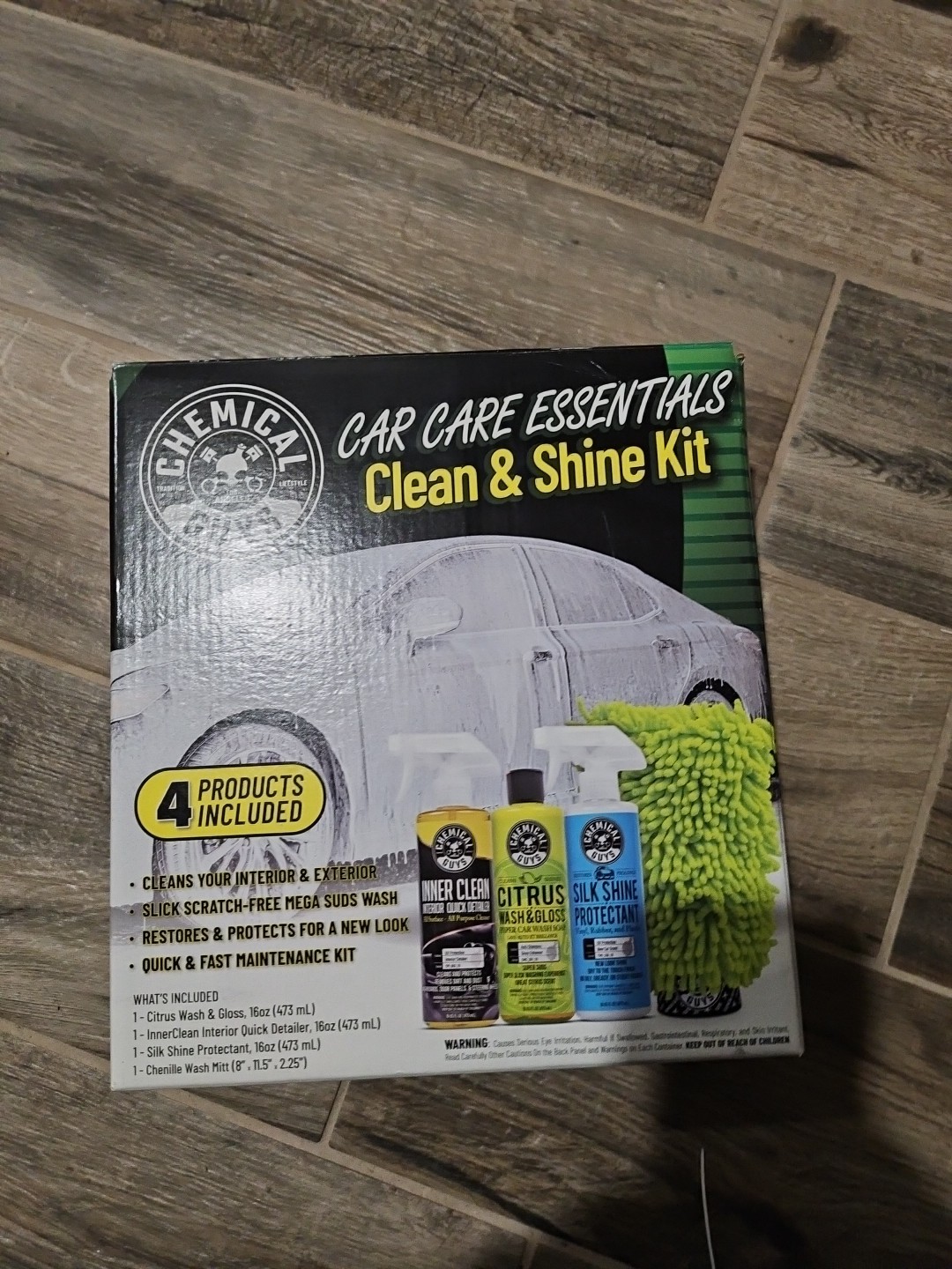 NEW Chemical Guys Car Care Essentials Clean & Shine Kit 4 Products Included